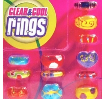 Clear & Cool Rings 1" Toy Capsules