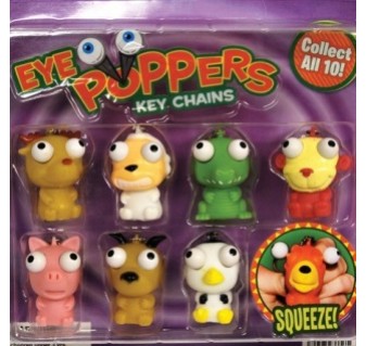 Eye Poppers Keychains 2" Toy Capsules